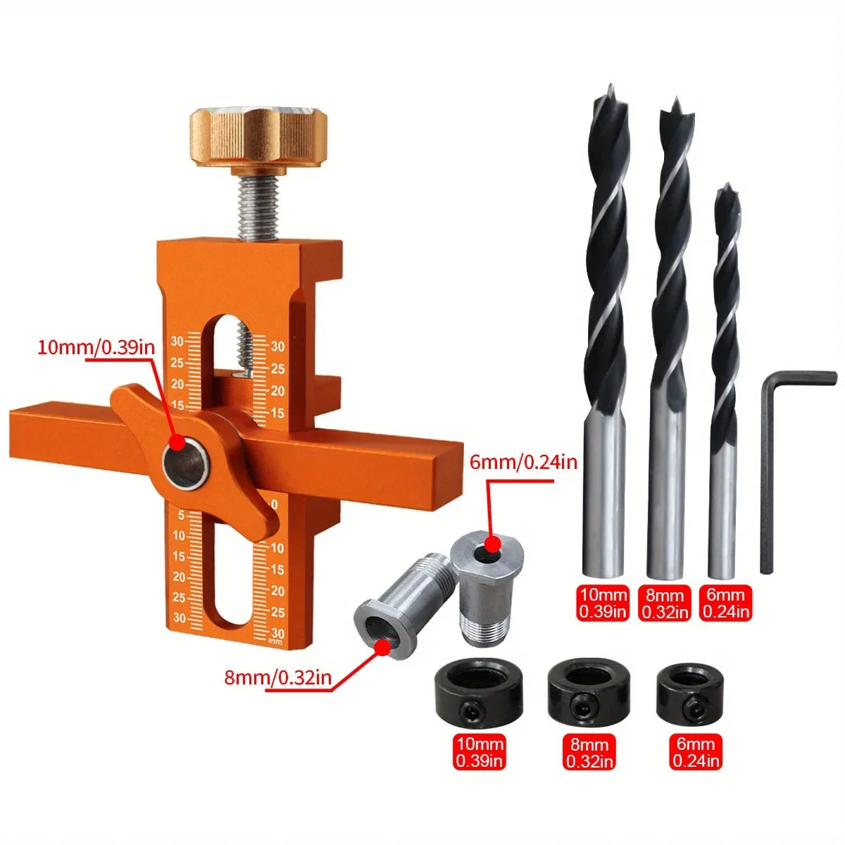 2 in 1 Cabinet Door Installation Positioner,6/8/10Mm Rebounder Punched Mounting Jig Wardrobe Cabinet Door Panel Installation Jig